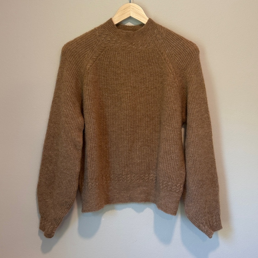 SÉZANE Otis Baby Alpaca Sweater in Camel sz XS NWOT Rare & Sold out! - Picture 8 of 15